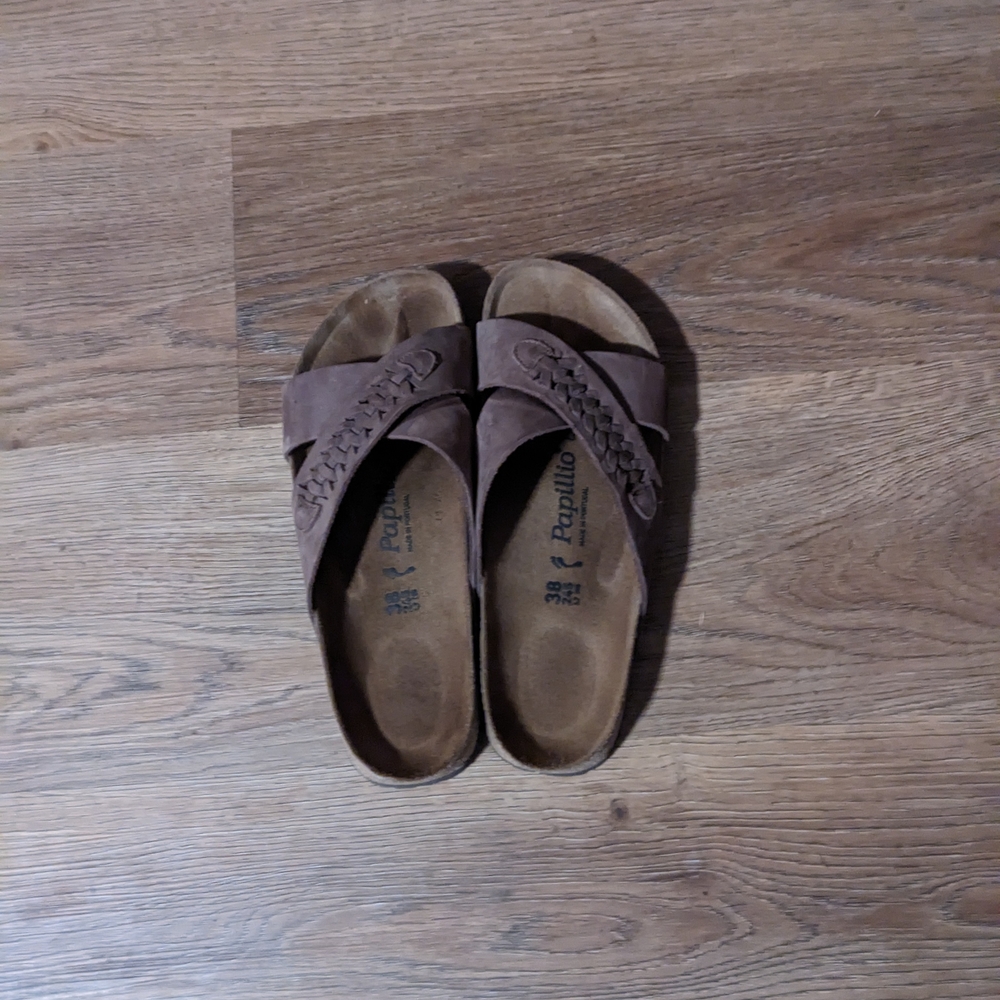 Papillio Women's Tan Sandals with Braided Detail